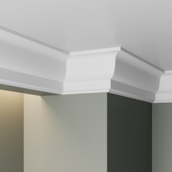 Потолочный плинтус ЛДФ под покраску Ultrawood CR 0025 2440×25,4×40