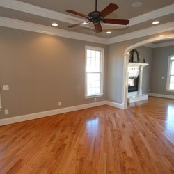 Плинтус деревянный ламинированный Pedross белый гладкий 2500×80×16