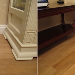 Плинтус деревянный ламинированный Pedross белый гладкий SEG100 2500×95×15