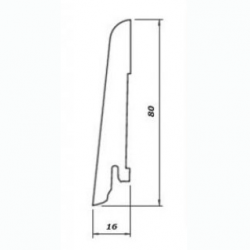 Плинтус деревянный ламинированный Pedross белый гладкий 2500×80×16