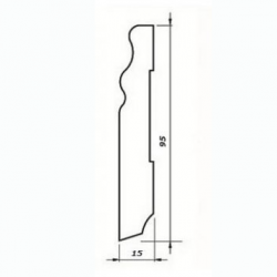 Плинтус деревянный Pedross дуб SEG100 2500×95×15