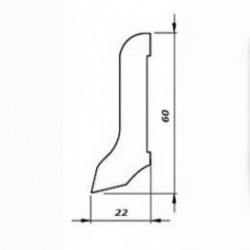Плинтус деревянный Pedross Дуб без покрытия 2500×60×22