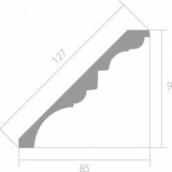 Потолочный плинтус ЛДФ под покраску Ultrawood CR 0002 2440×85×95