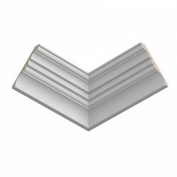 Потолочный плинтус ЛДФ под покраску Ultrawood CR 0002 2440×85×95