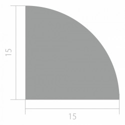 Молдинг ЛДФ под покраску Ultrawood E2E 0215 2440×15×15