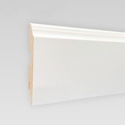 Плинтус МДФ ламинированный TeckWood белый Титан Вектор 2150×80×16