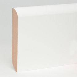 Плинтус МДФ ламинированный TeckWood белый Титан 2150×80×10