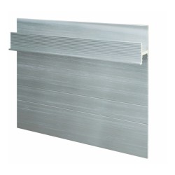 Плинтус алюминиевый скрытый Ликорн C-02.2.1 блестящий с подсветкой 2050×105×13,3