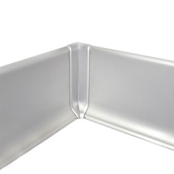 Плинтус алюминиевый Modern Decor L-образный серебро 2950×60×10