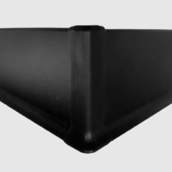 Угол алюминиевый внешний для плинтуса Modern Decor черный матовый сапожок 60 мм