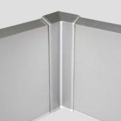 Угол алюминиевый внутренний для плинтуса Modern Decor серебро матовое прямой 70 мм