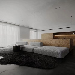 Профиль алюминиевый теневой с подсветкой Laconistiq Gips Черный RAL 9005 51-21-300 матовый 3000×43,8×44,1