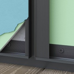 Плинтус алюминиевый теневой Laconistiq Regular Черный 31-11-300 3000×45×15