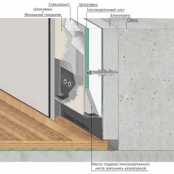 Плинтус алюминиевый теневой Laconistiq Regular Черный 31-11-300 3000×45×15