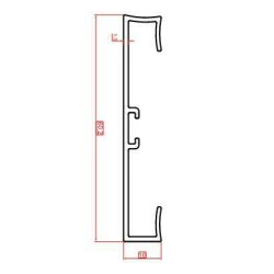 Плинтус алюминиевый Modern Decor C-60 серебро матовое 2950×60×10