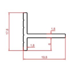 Микроплинтус алюминиевый Modern Decor серебро 2000×10×18