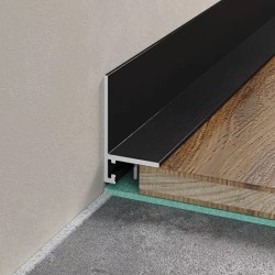 Микроплинтус алюминиевый Laconistiq MICRO L Черный 17-11-245 2450×25,8×16,2