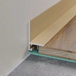 Микроплинтус алюминиевый Laconistiq MICRO L Золото 17-14-245 2450×25,8×16,2