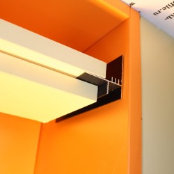 Профиль теневой алюминиевый Modern Decor анодированный черный 2000×38,8×48,7