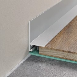 Микроплинтус алюминиевый Laconistiq MICRO L Max Серебряный 18-13-245 2450×35,8×16,2