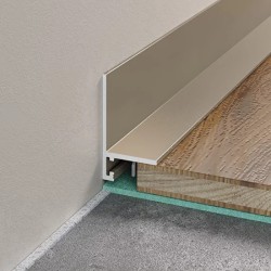 Микроплинтус алюминиевый Laconistiq MICRO L Max Шампань 18-16-245 2450×35,8×16,2