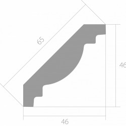 Потолочный плинтус ЛДФ под покраску Ultrawood CR 0021 2440×46×46
