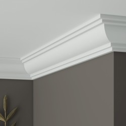 Потолочный плинтус ЛДФ под покраску Ultrawood CR 0021 2440×46×46