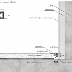 Микроплинтус алюминиевый Laconistiq Micro 11 Mini Золото 11-14-200 2000×11×5