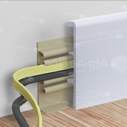 Плинтус Alpine Floor Rico Concept 80 Белый с тиснением RC80001 2200×80×20