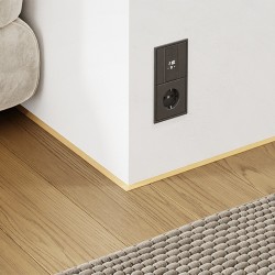 Микроплинтус алюминиевый Modern Decor RAL 1001 Бежевый 18-15-11 2500×16×6