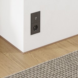 Микроплинтус алюминиевый Modern Decor RAL 8025 Бледно-коричневый 46-99-64 2500×16×6