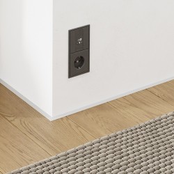 Микроплинтус алюминиевый Modern Decor RAL 7047 Серый Телегрей 4 19-23-77 2500×16×6