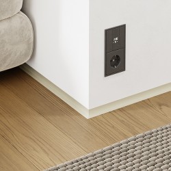 Микроплинтус алюминиевый Modern Decor RAL 9001 Кремово-белый 23-09-62 2500×19×16