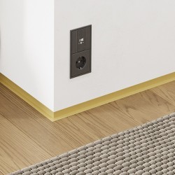 Микроплинтус алюминиевый Modern Decor RAL 1001 Бежевый 70-33-12 2500×19×16