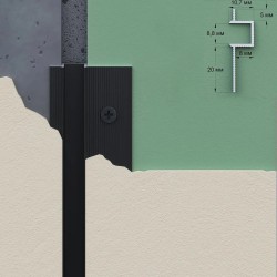 Профиль алюминиевый теневой Laconistiq Classic Светлое золото 21-15-300 3000×37×10,7