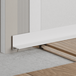 Микроплинтус алюминиевый Ликорн Лайн С-05.25.4 L белый матовый 2500×25,8×16