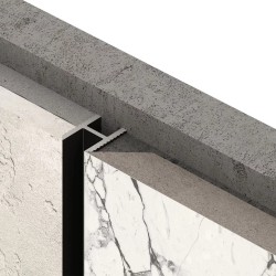 Профиль алюминиевый теневой Laconistiq Dual Черный 22-11-300 3000×8,6×12