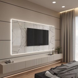 Профиль алюминиевый теневой с подсветкой Laconistiq Multilevel Черный 25-11-300 3000×46,3×27,7