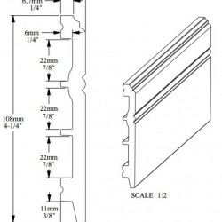 Плинтус под покраску Orac Decor Select SX105 2000×108×13