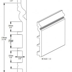 Плинтус под покраску Orac Decor Select SX118 2000×138×18