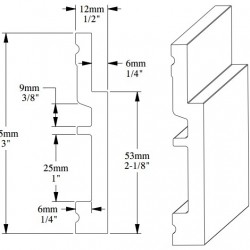 Плинтус под покраску Orac Decor Select SX187 2000×75×12