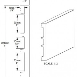 Плинтус под покраску Orac Decor Select SX163 2000×102×13