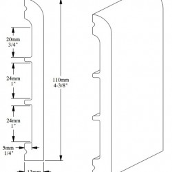 Плинтус под покраску Orac Decor Select SX184 2000×110×13