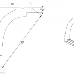 Потолочный плинтус под покраску Orac Decor Durofoam CB523N 2000×44×59