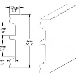 Плинтус под покраску гибкий Orac Decor Select SX157F 2000×66×13