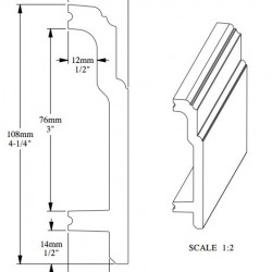 Плинтус под покраску гибкий Orac Decor Select SX155F 2000×108×25