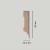 Плинтус МДФ виниловый FineFloor Wood Дуб Этна FF-1518/1418, технический рисунок