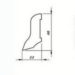 Плинтус деревянный Pedross Дуб без покрытия 2500×40×22