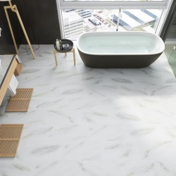 Кварцвиниловый SPC ламинат Fargo Stone Белый Мрамор 6089-1 600×300×4