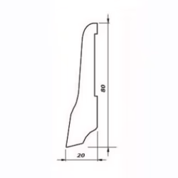 Плинтус деревянный Pedross дуб 2500×80×20